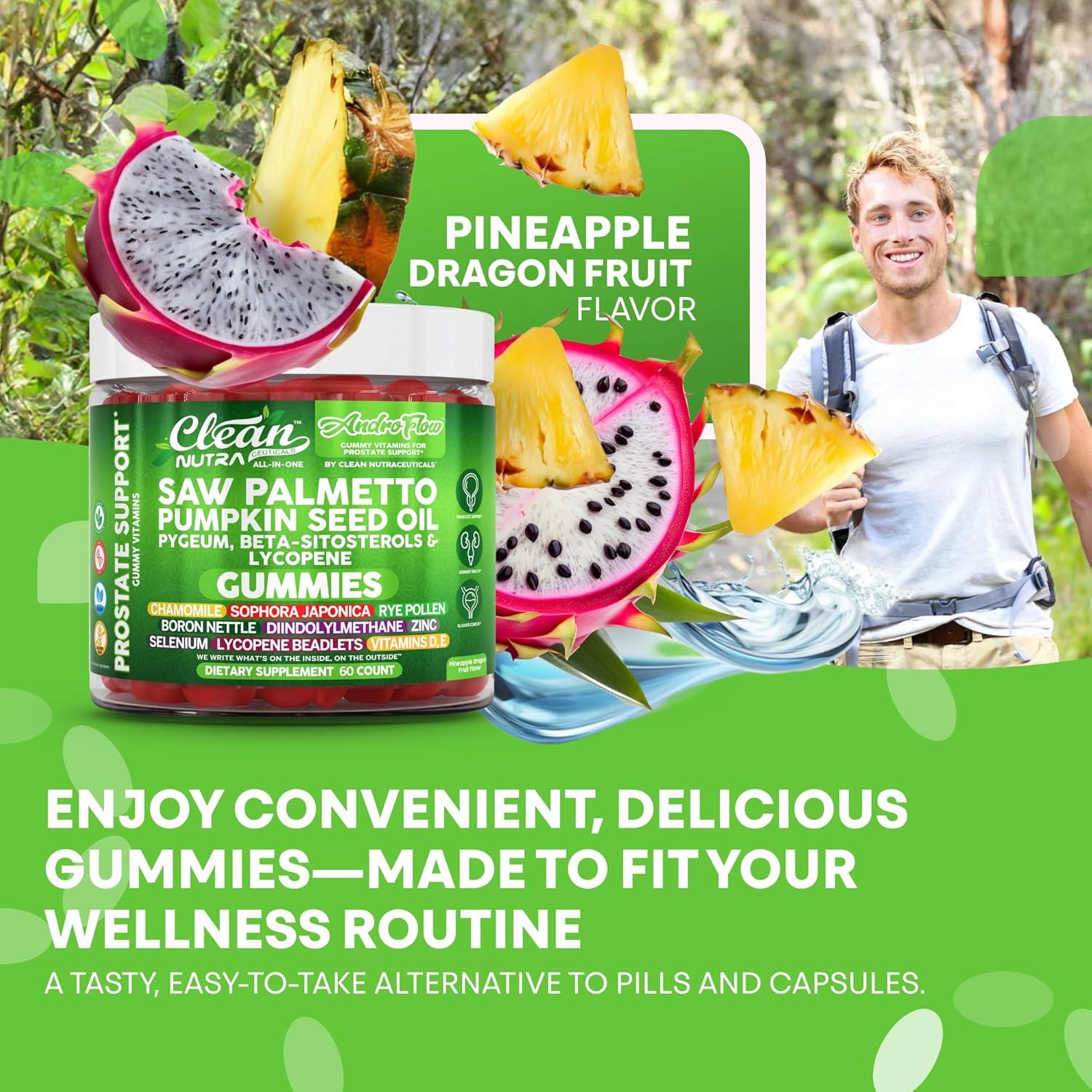 Gummies Prostáticos Clean Nutra con Palma Enana y Calabaza 60 Unidades