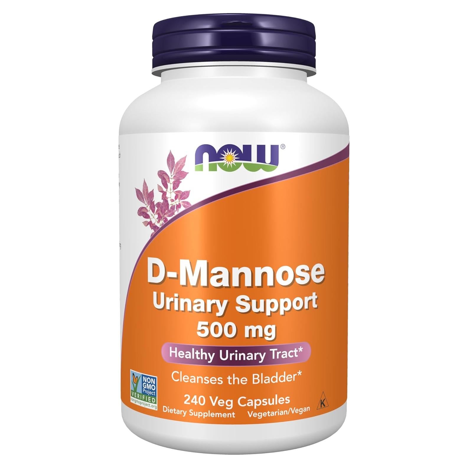 D-Mannose 500 mg NOW Foods - 240 Cápsulas Veganas