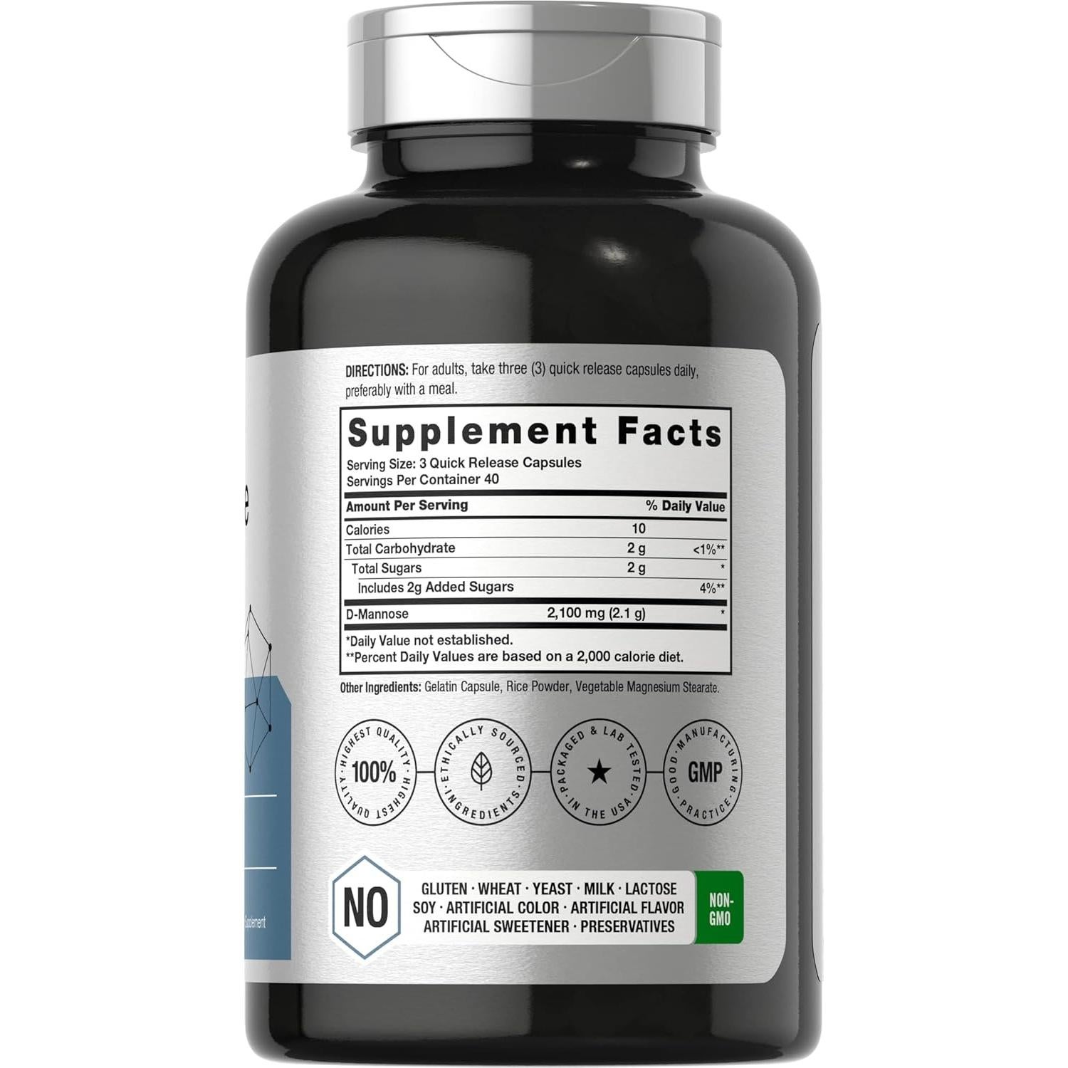 D-Mannose Horbäach 2100mg 120 Cápsulas Sin Gluten