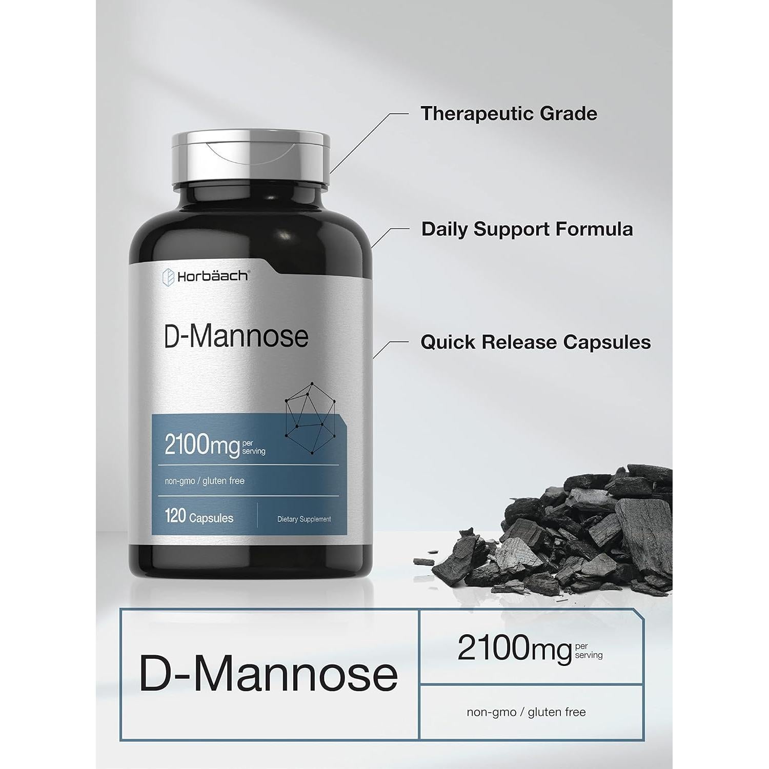 D-Mannose Horbäach 2100mg 120 Cápsulas Sin Gluten