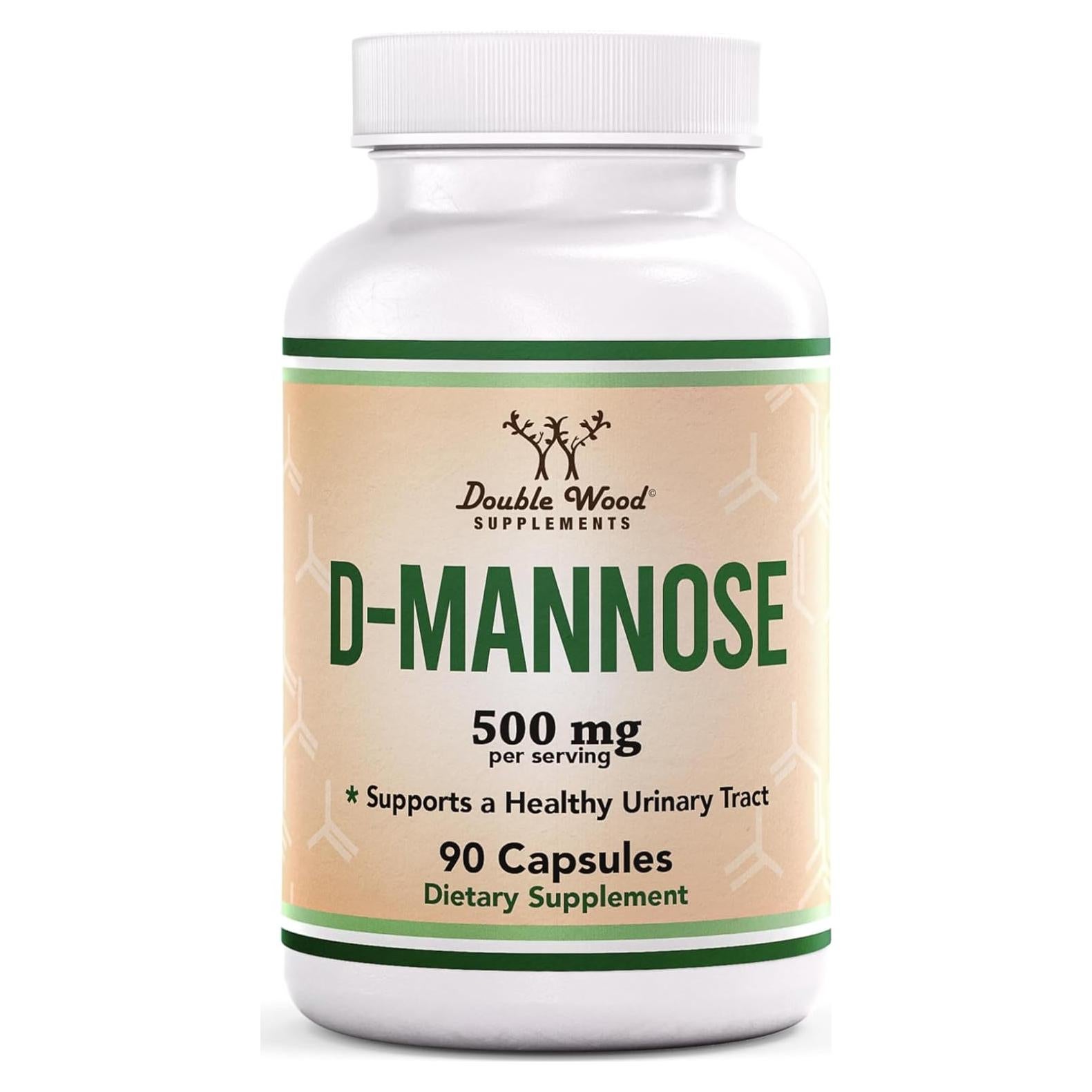 Doble Madera D-Mannosa 500mg 90 Cápsulas Veganas Sin Gluten