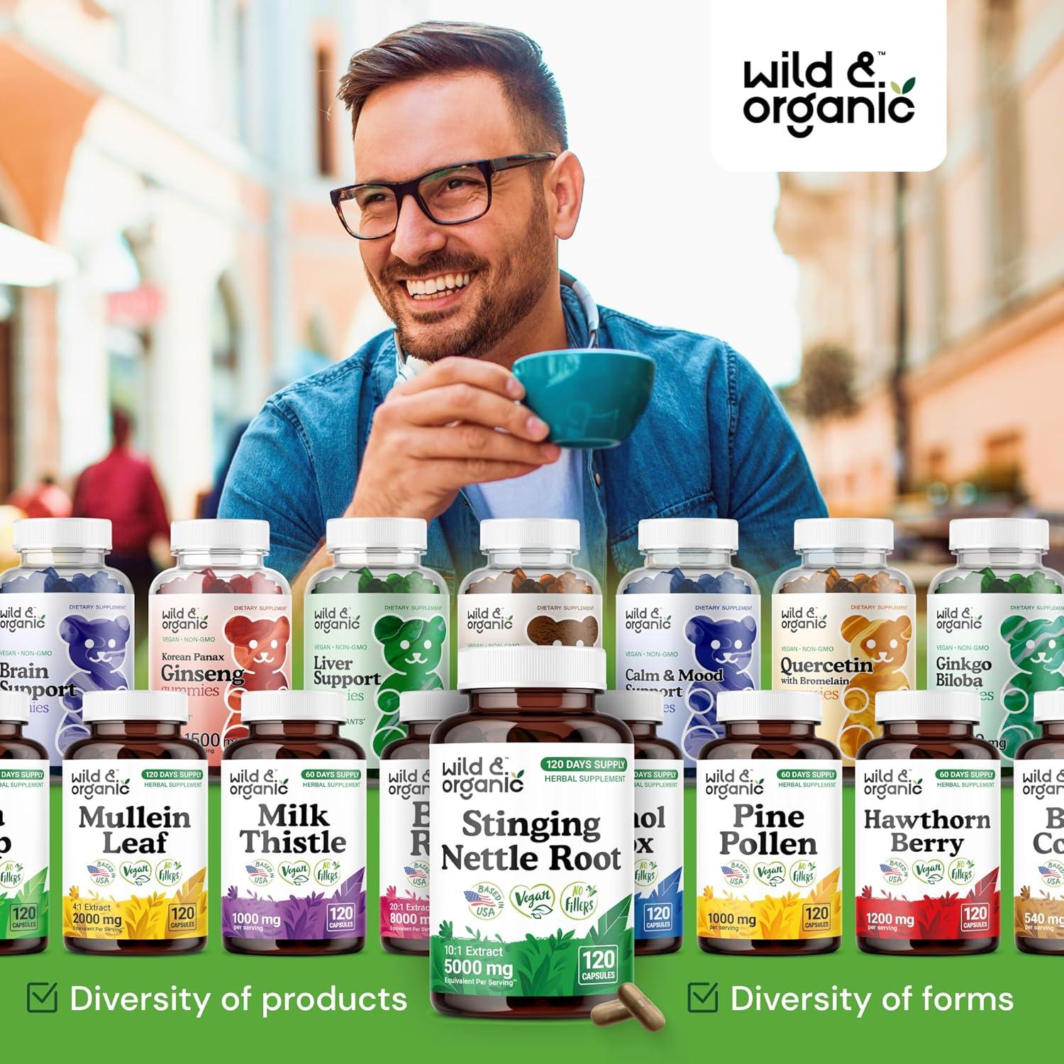 Cápsulas de Raíz de Ortiga Silvestre 5000 mg - 120 Veganas