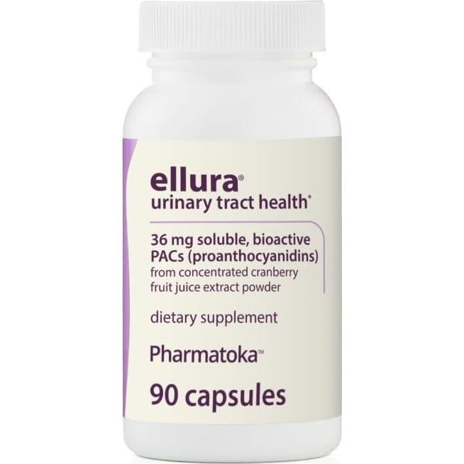 Ellura 36 mg - Suplemento de Salud Urinaria Pharmatoka, 90 Cápsulas