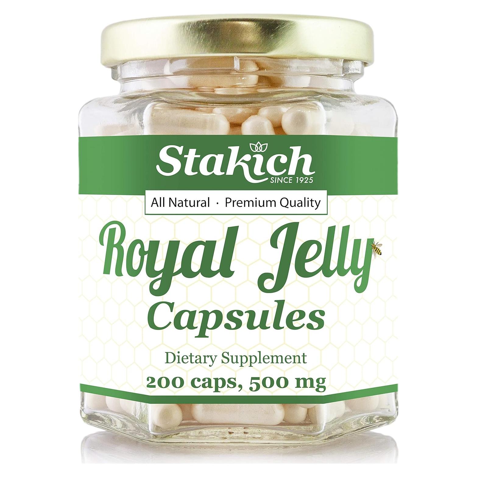 Cápsulas de Jalea Real 500 mg Stakich - 200 unidades