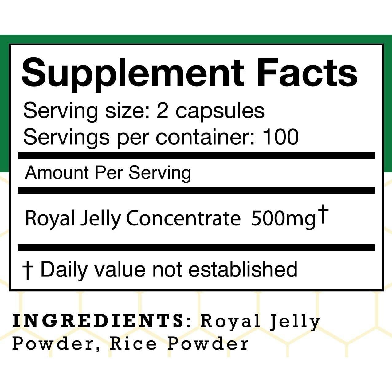 Cápsulas de Jalea Real 500 mg Stakich - 200 unidades