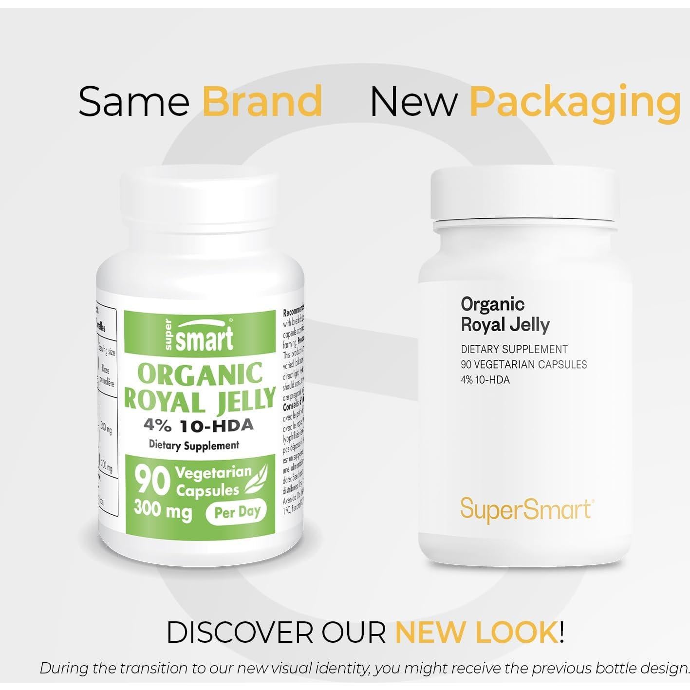 Suplemento de Jalea Real Orgánica 300mg - Supersmart 90 Cápsulas