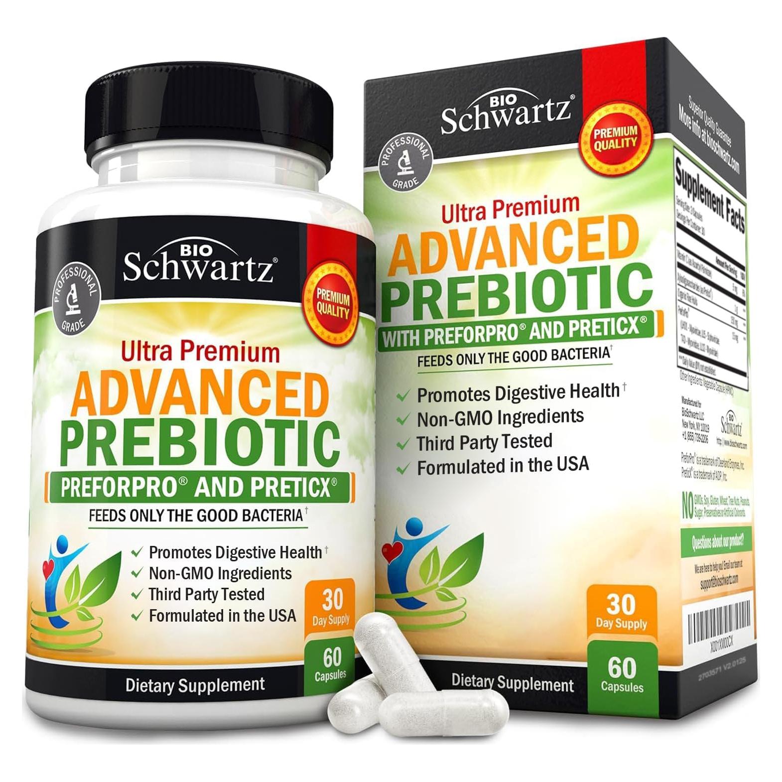 Prebióticos Avanzados BioSchwartz 60 Cápsulas Digestivas