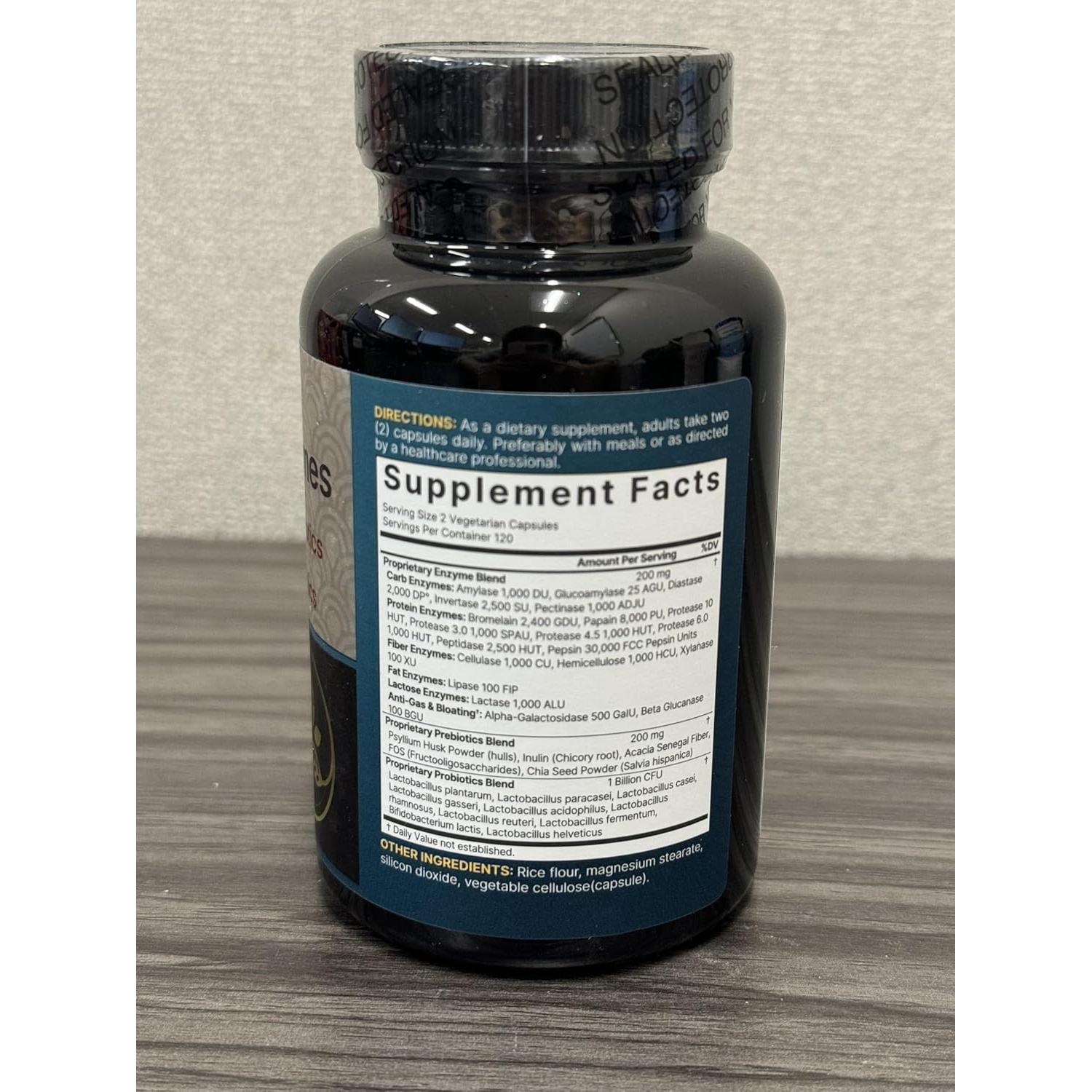 NatureBell Enzimas Digestivas y Probioticos 240 Cápsulas Veganas