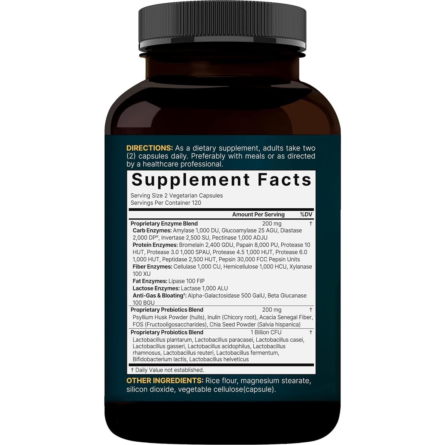 NatureBell Enzimas Digestivas y Probioticos 240 Cápsulas Veganas