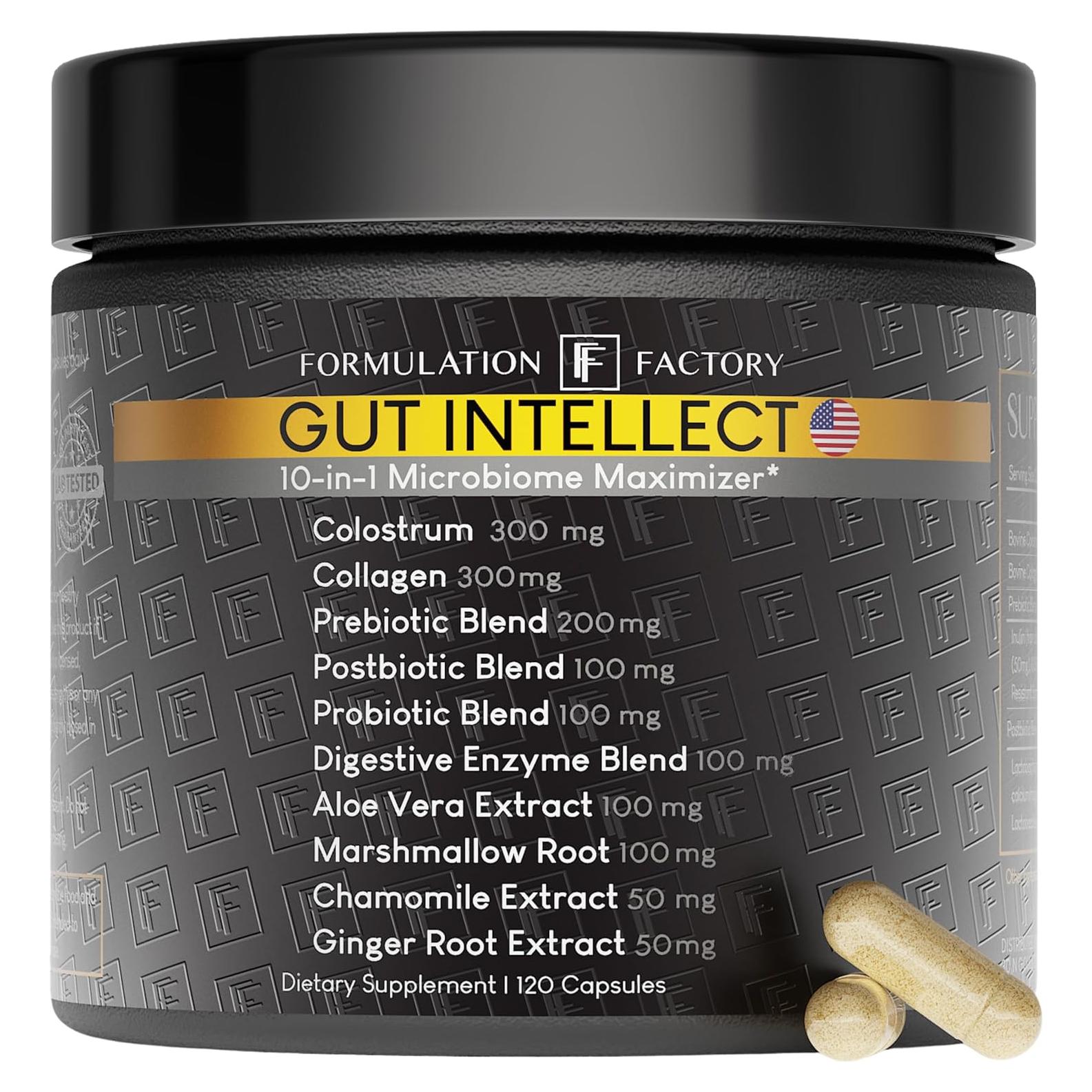 Suplemento Digestivo Gut Intellect 10-en-1 Formulation Factory 120 Cápsulas