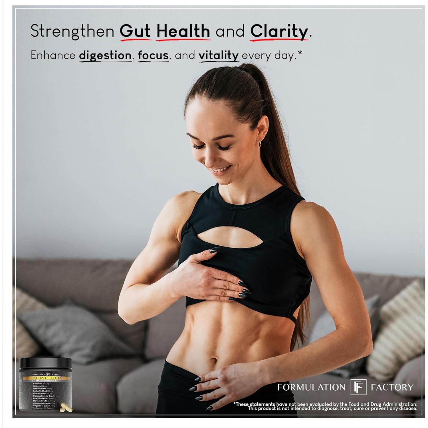 Suplemento Digestivo Gut Intellect 10-en-1 Formulation Factory 120 Cápsulas