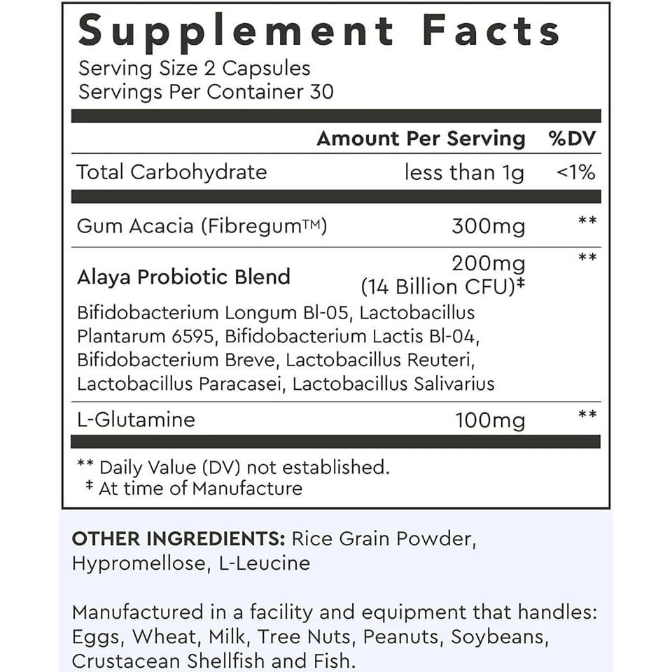 Suplemento Probiotico Alaya Naturals 60 Cápsulas 14 Mil Millones CFU