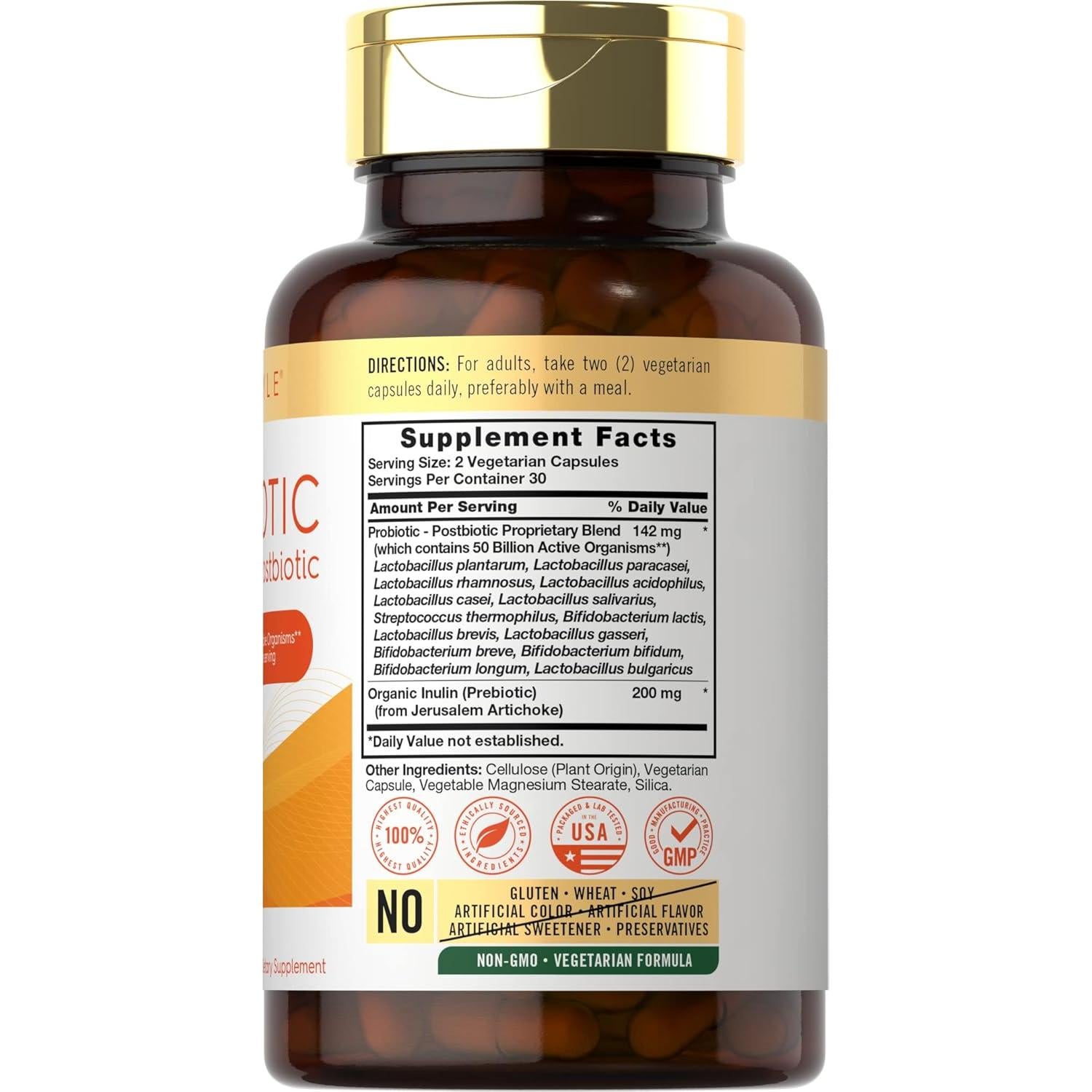 Cápsulas Probioticas Carlyle 50 Mil Millones CFU 60 Unidades