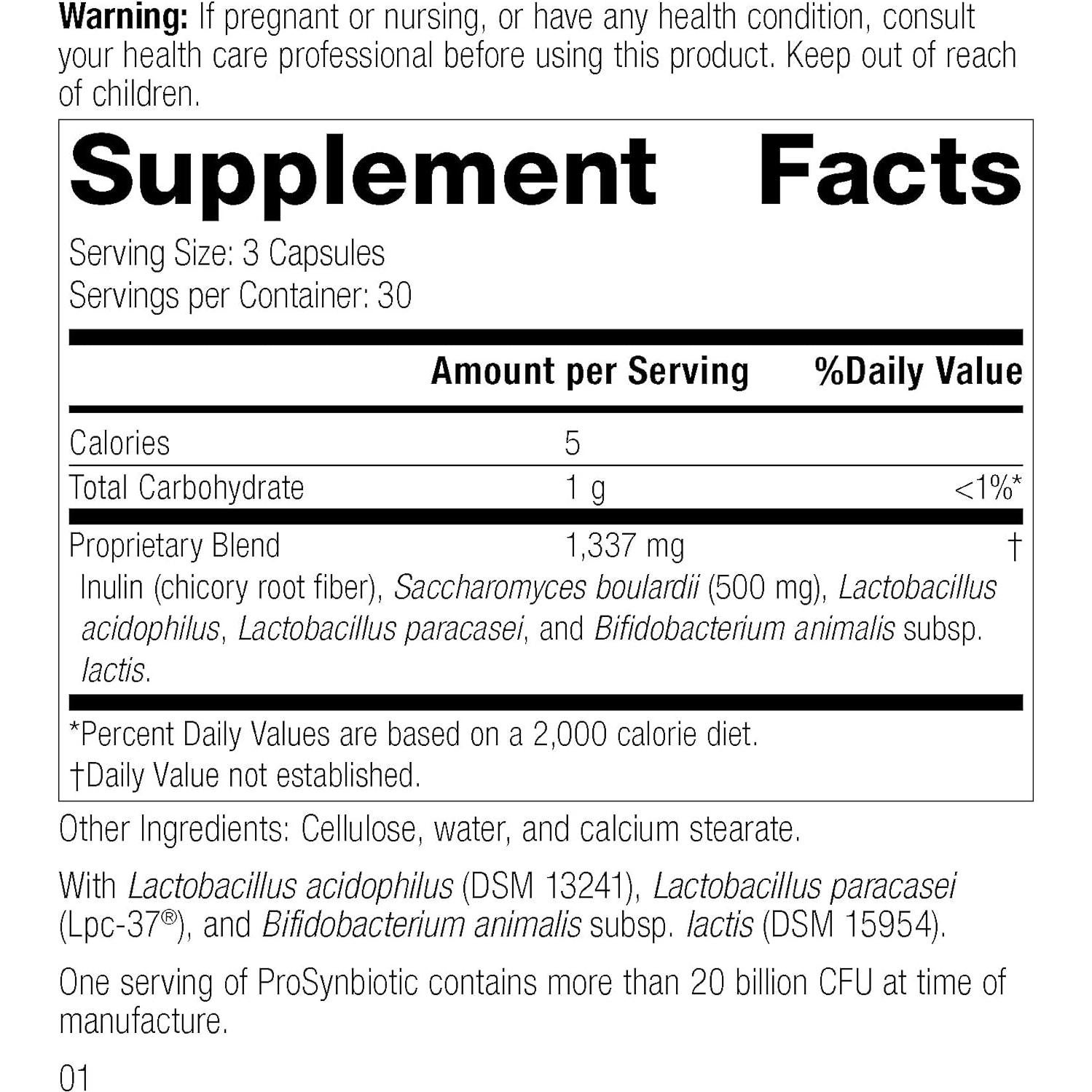 Alimento Integral ProSynbiotic Proceso Estándar - 90 Cápsulas