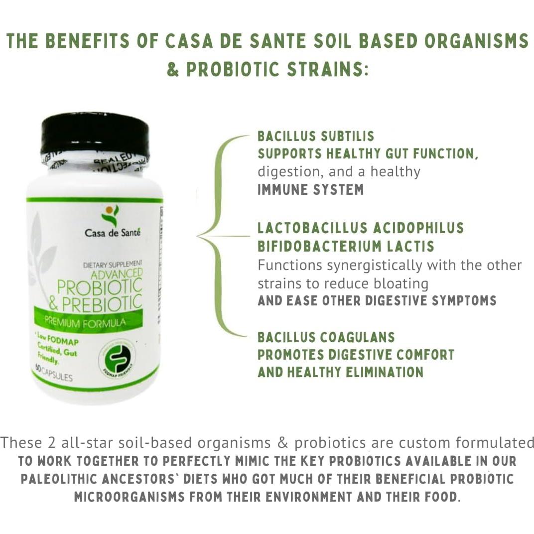 Suplemento Sinbiótico Low FODMAP Casa de Sante 60 Cápsulas