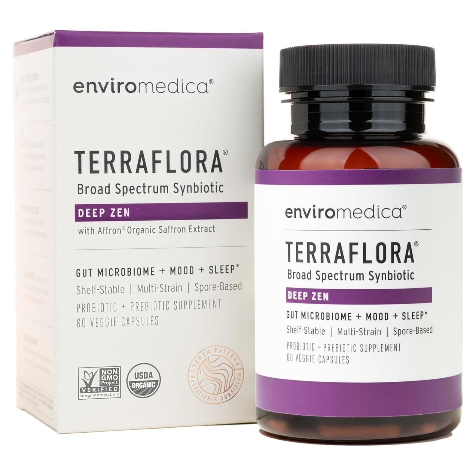 Suplemento Probiotico Enviromedica Terraflora Deep Zen 60 Cápsulas