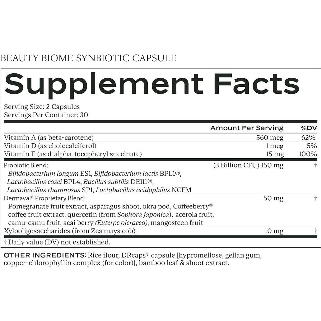 Suplemento Sinbiótico Sakara Belleza Bioma 60 Cápsulas