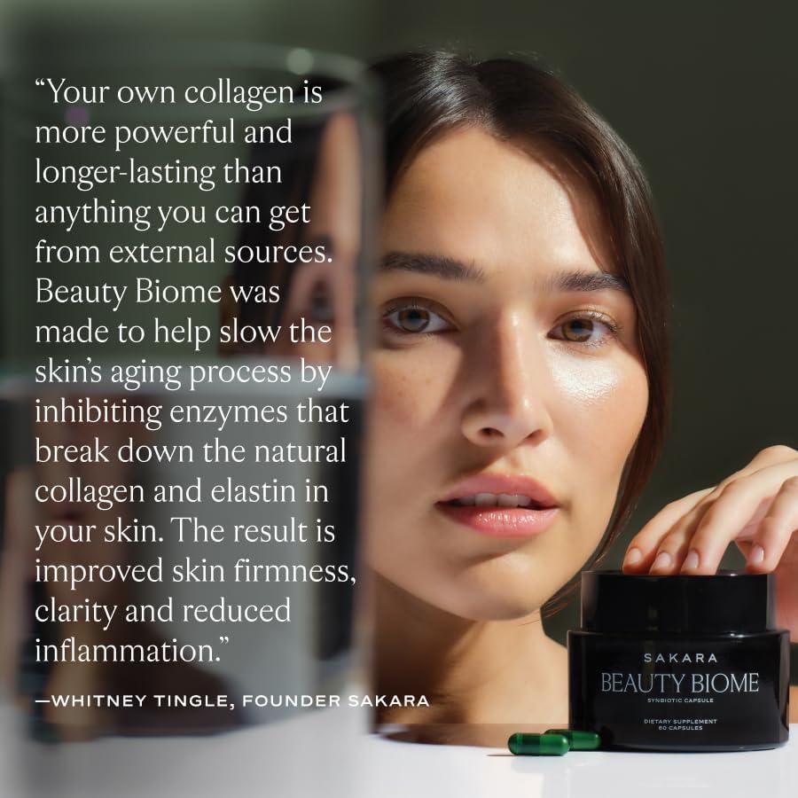 Suplemento Sinbiótico Sakara Belleza Bioma 60 Cápsulas