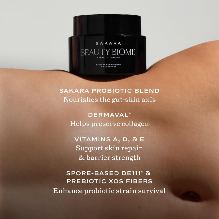 Suplemento Sinbiótico Sakara Belleza Bioma 60 Cápsulas
