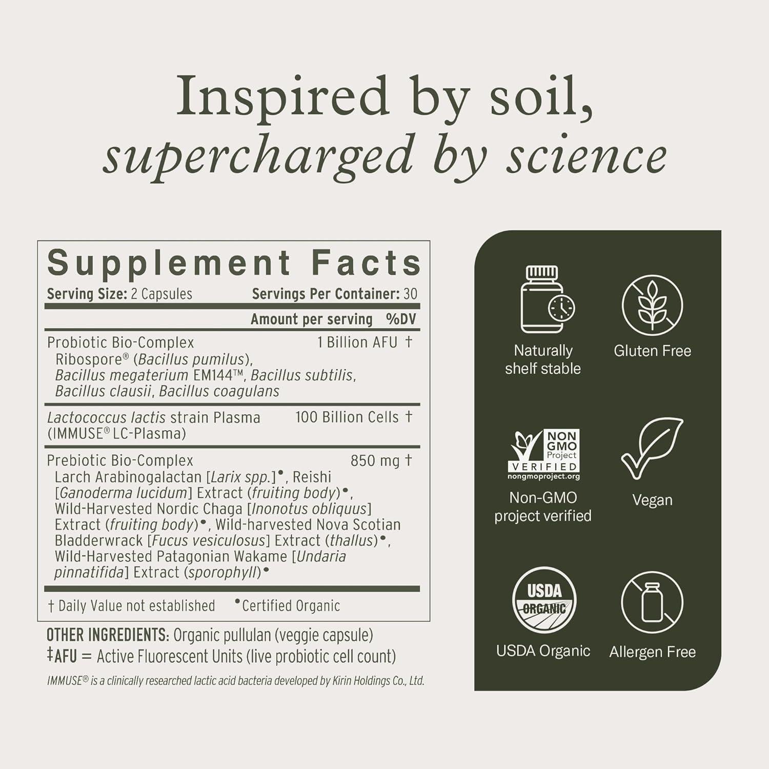 Terraflora Inmunidad Profunda - Probioticos y Prebioticos 60 Cápsulas