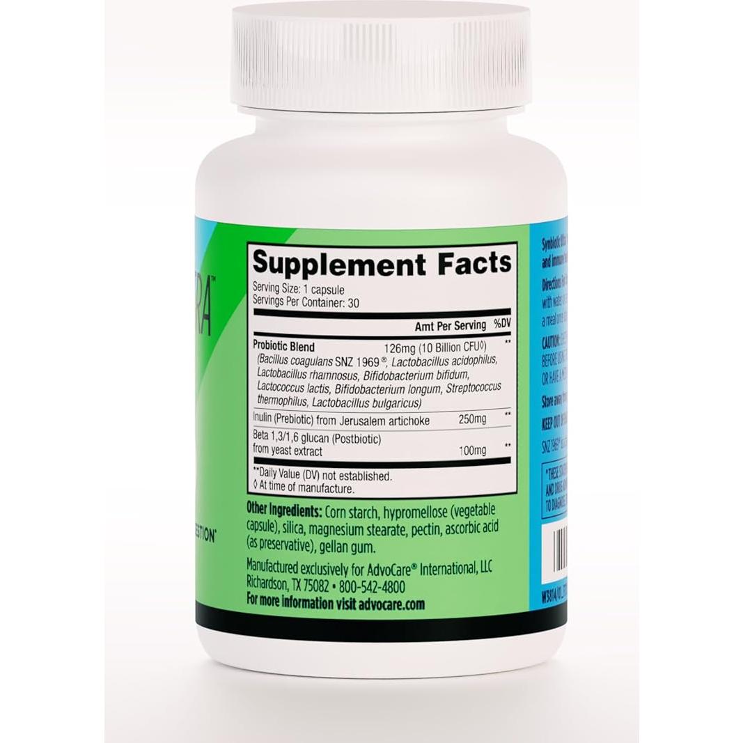 Suplemento Digestivo AdvoCare Synbiotic Ultra - 30 Cápsulas