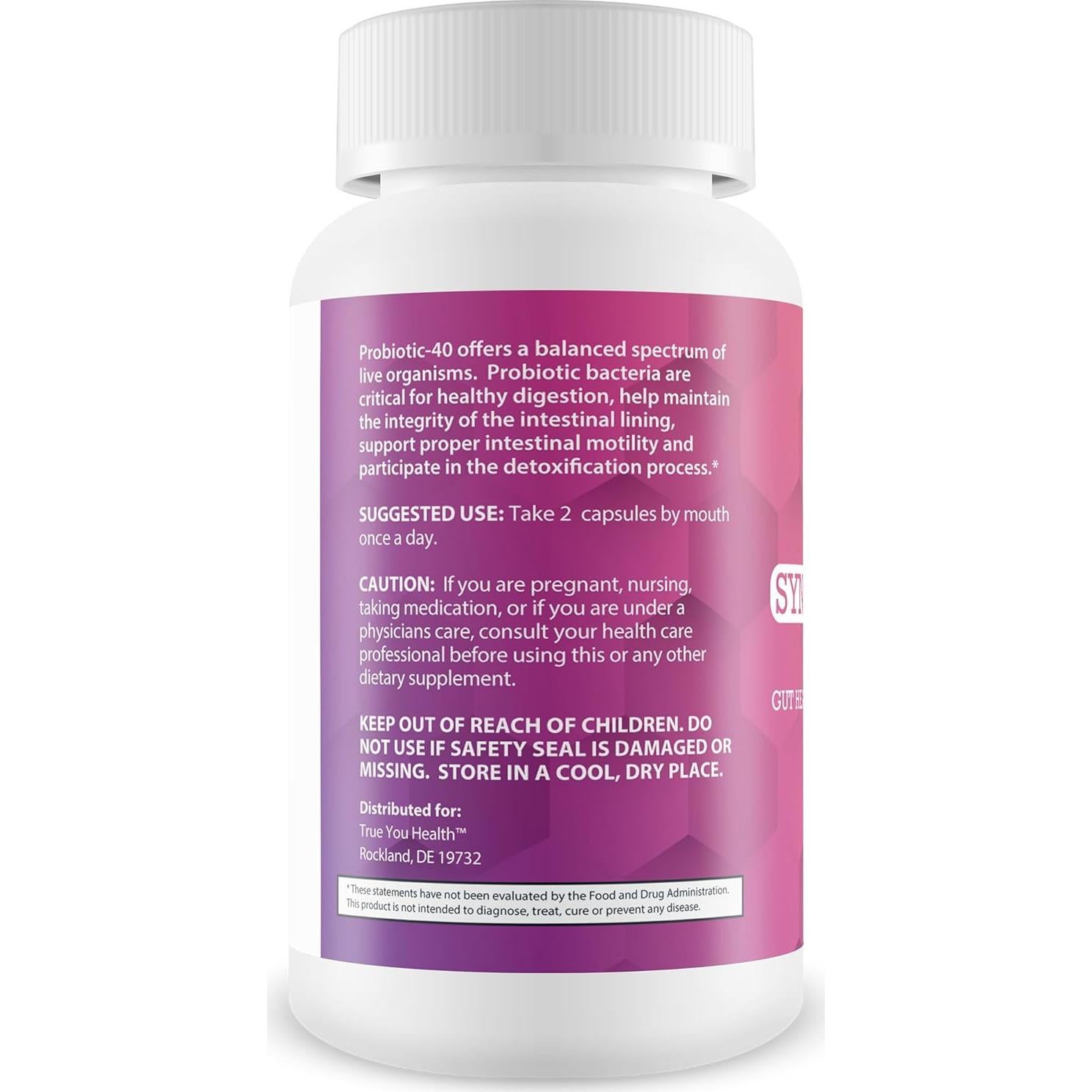 Synbiotic Pro - Probioticos y Prebioticos 40 mil millones CFU