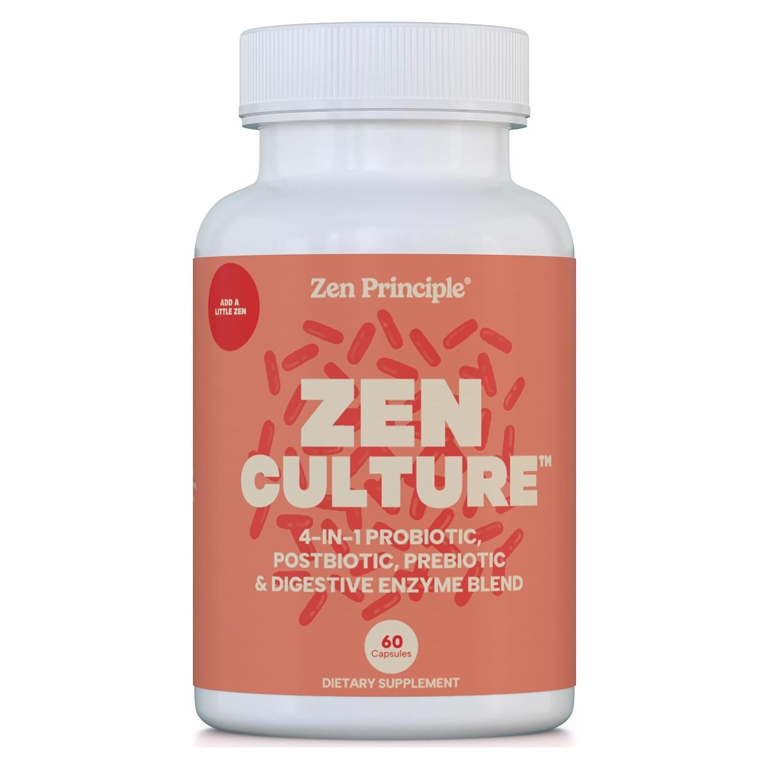 Suplemento Sinbiótico Zen Principle 60 Cápsulas Probioticos
