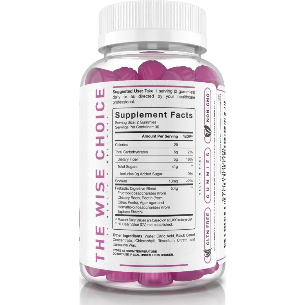 Gomitas de Fibra PUREFINITY 60 Unidades Sin Azúcar Prebiótico