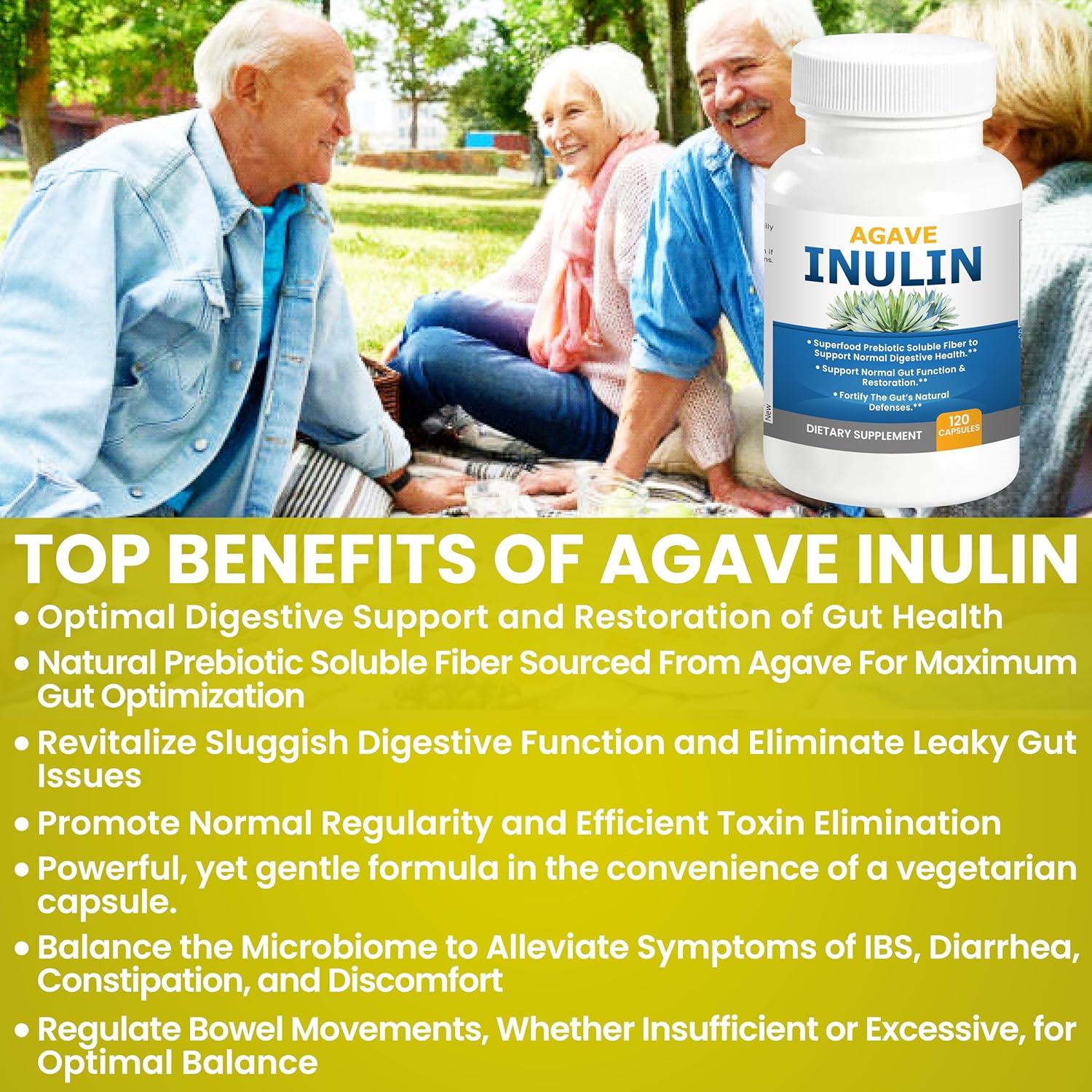 Cápsulas de Inulina de Agave 120 Ct. - Salud Digestiva