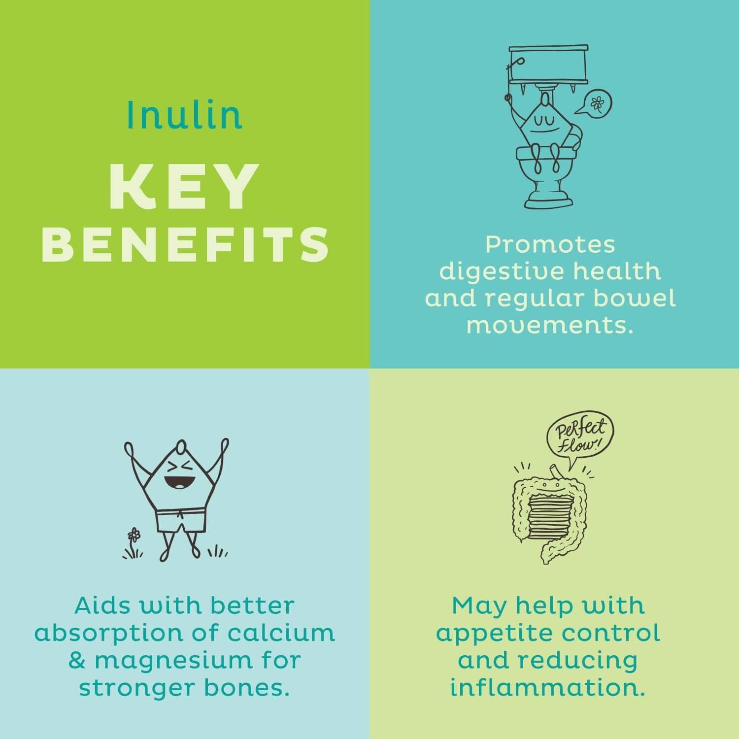 Polvo de Inulina Orgánica KOS 335g - Prebiótico Vegano Sin Sabor