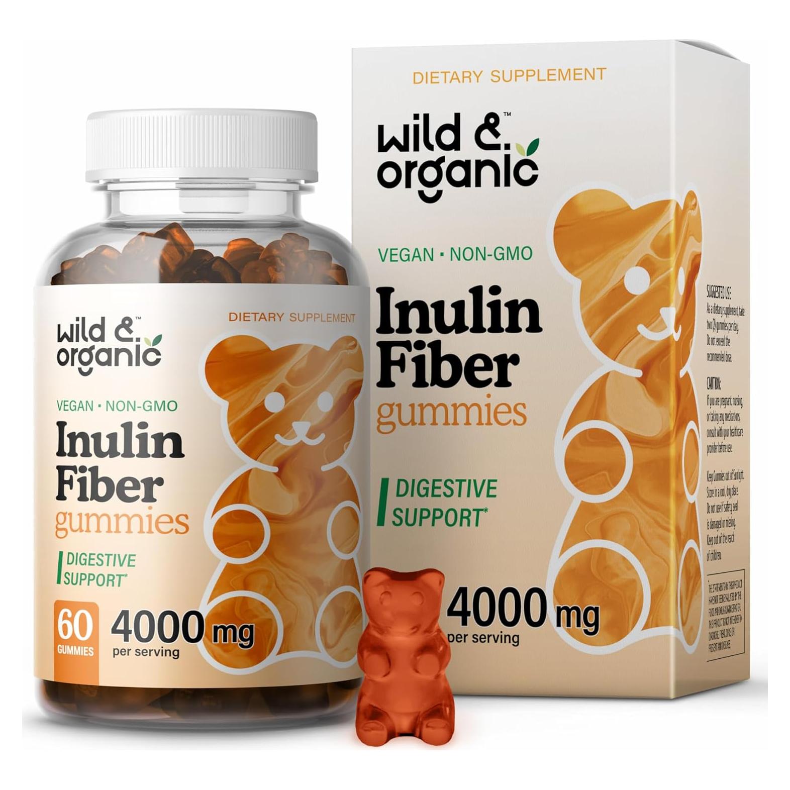 Gomitas de Inulina Silvestre y Orgánica 4000mg - 60 Unidades