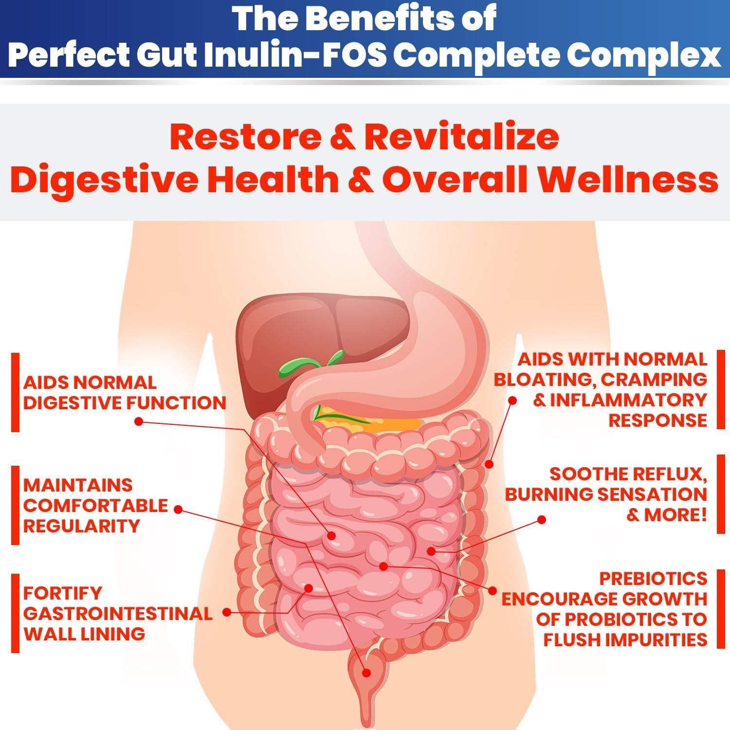 Perfect Gut Inulina FOS 95% - Suplemento Digestivo 0.9kg