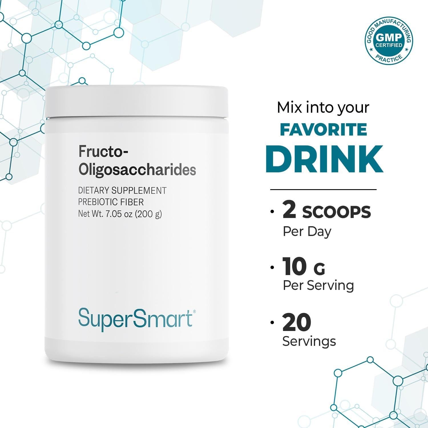 Polvo Prebiótico FOS Supersmart 200 g - Salud Digestiva