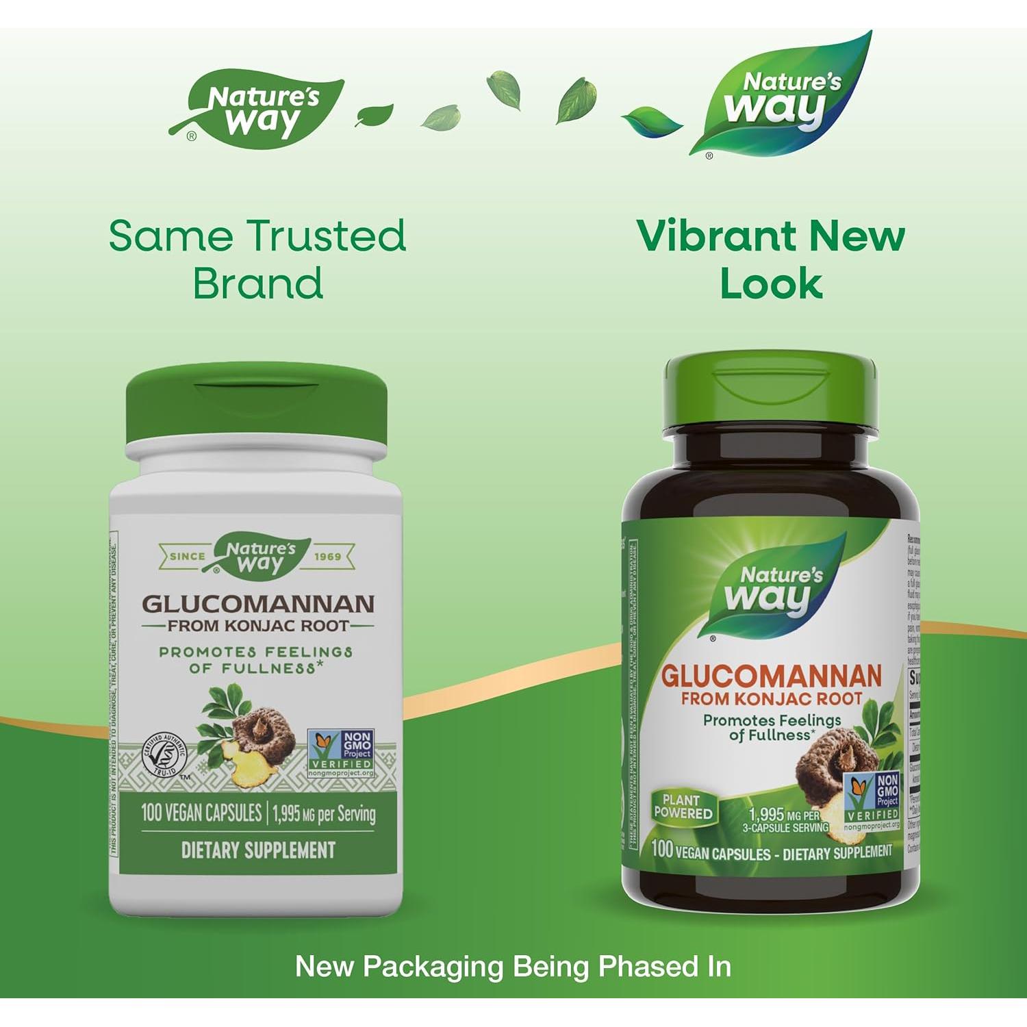 Cápsulas de Glucomanano Nature's Way 100 Cápsulas 1995 mg