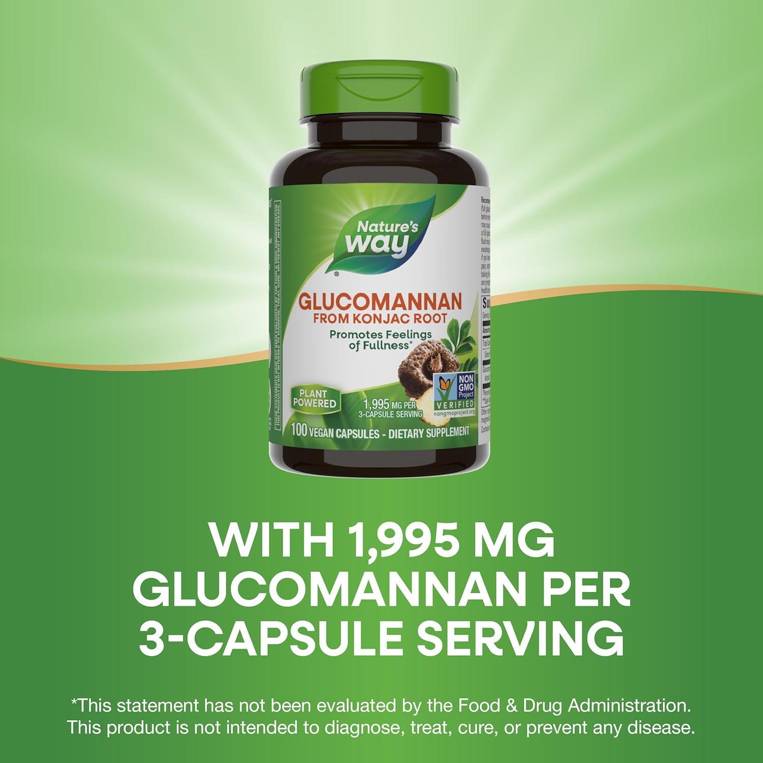 Cápsulas de Glucomanano Nature's Way 100 Cápsulas 1995 mg