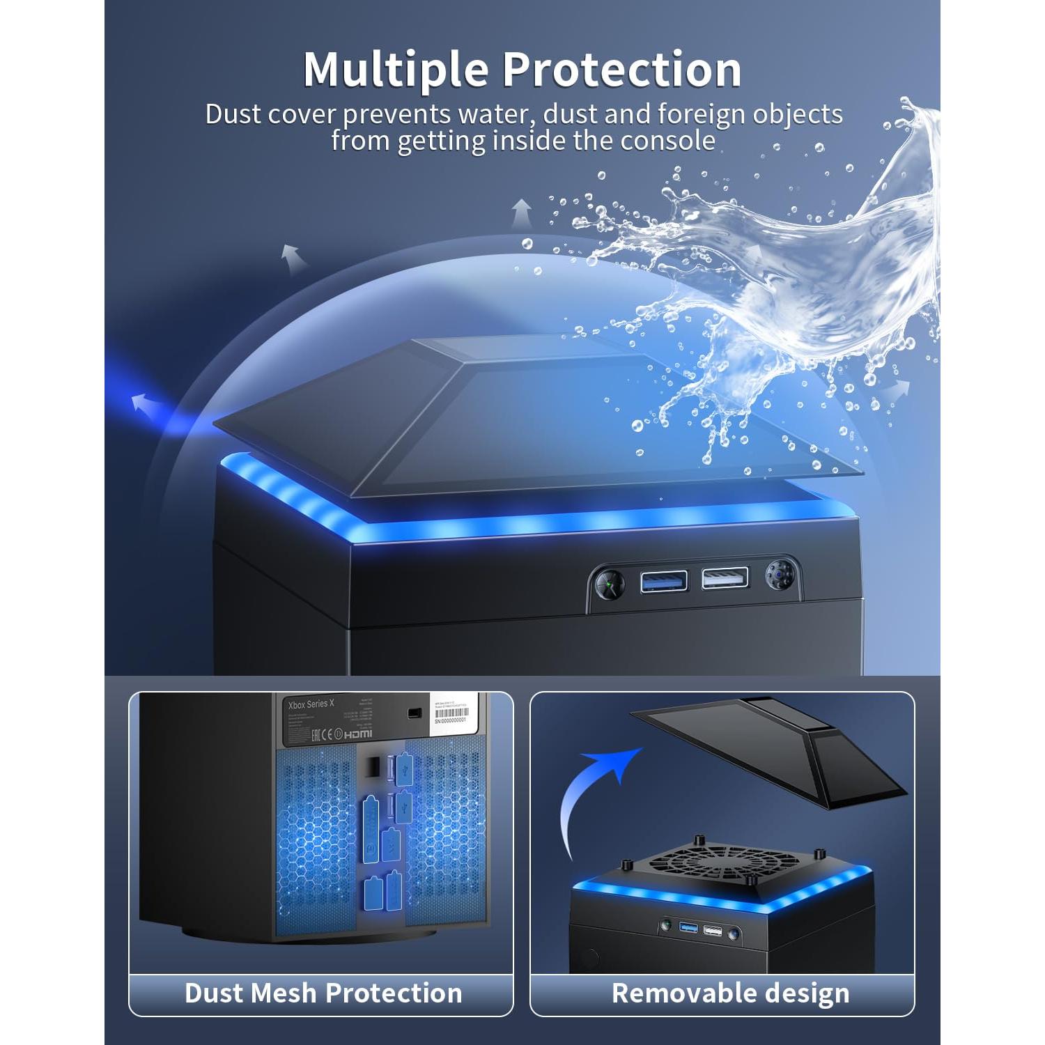 Ventilador de Enfriamiento MENEEA para Xbox Series X con Luz