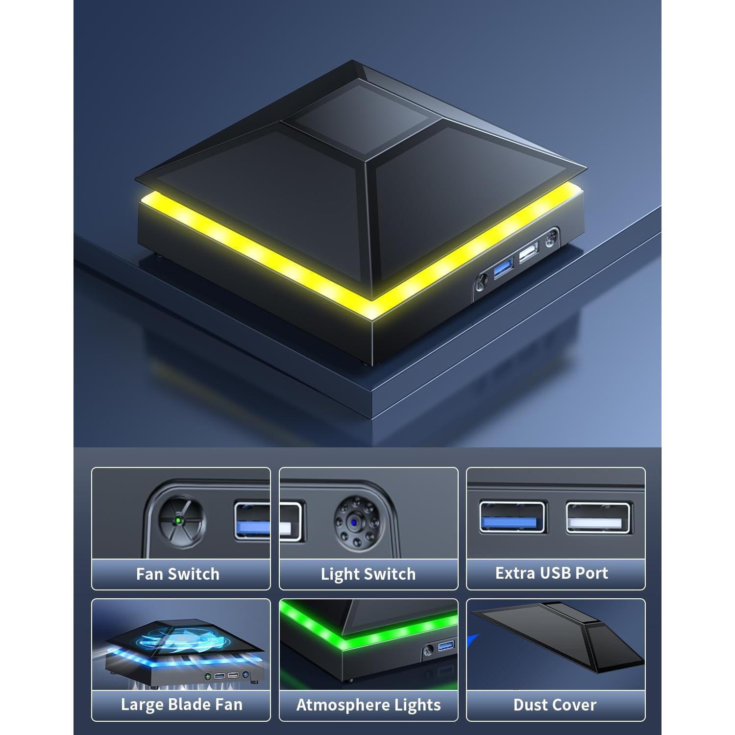 Ventilador de Enfriamiento MENEEA para Xbox Series X con Luz