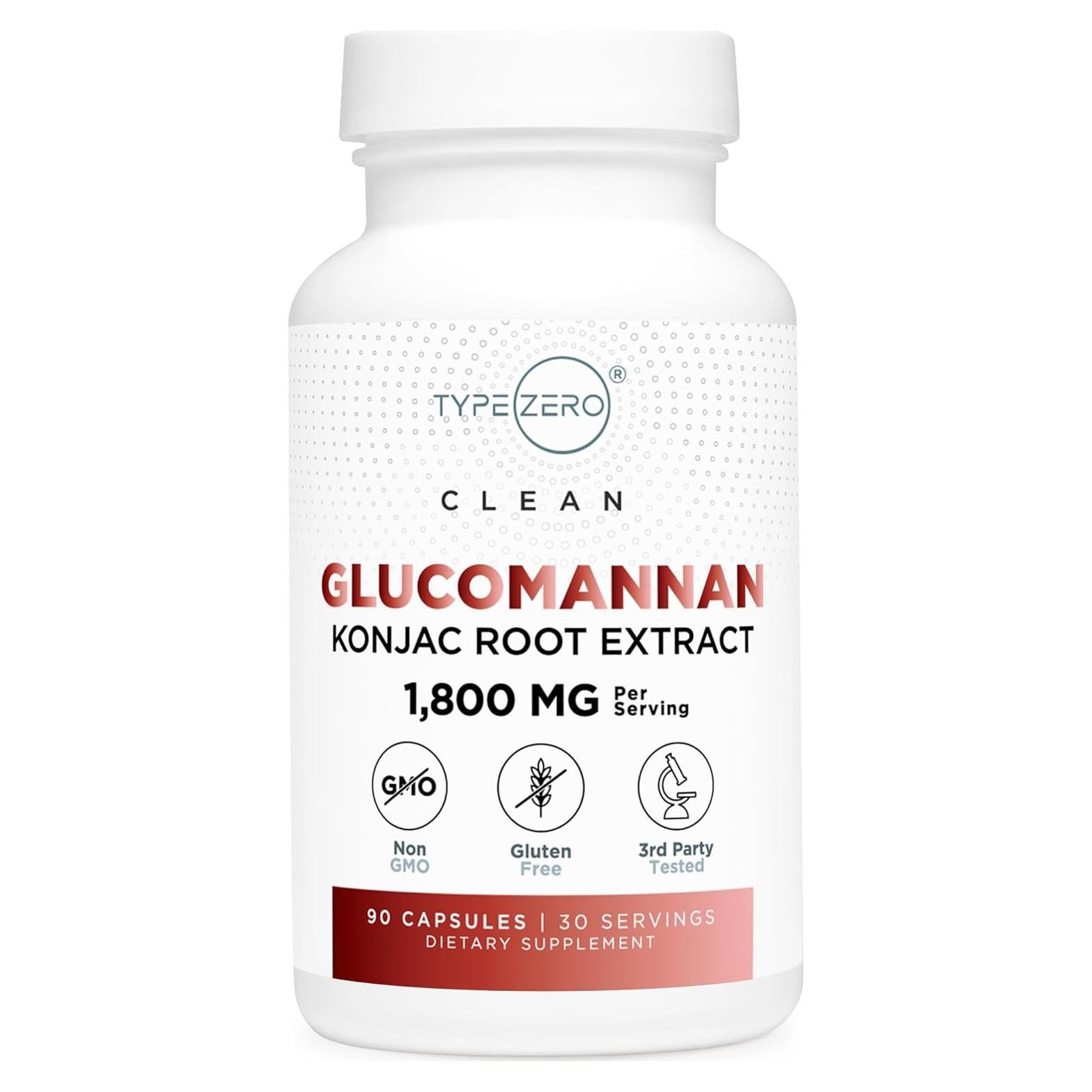 Extracto de raíz de konjac glucomanano Type Zero 90 cápsulas