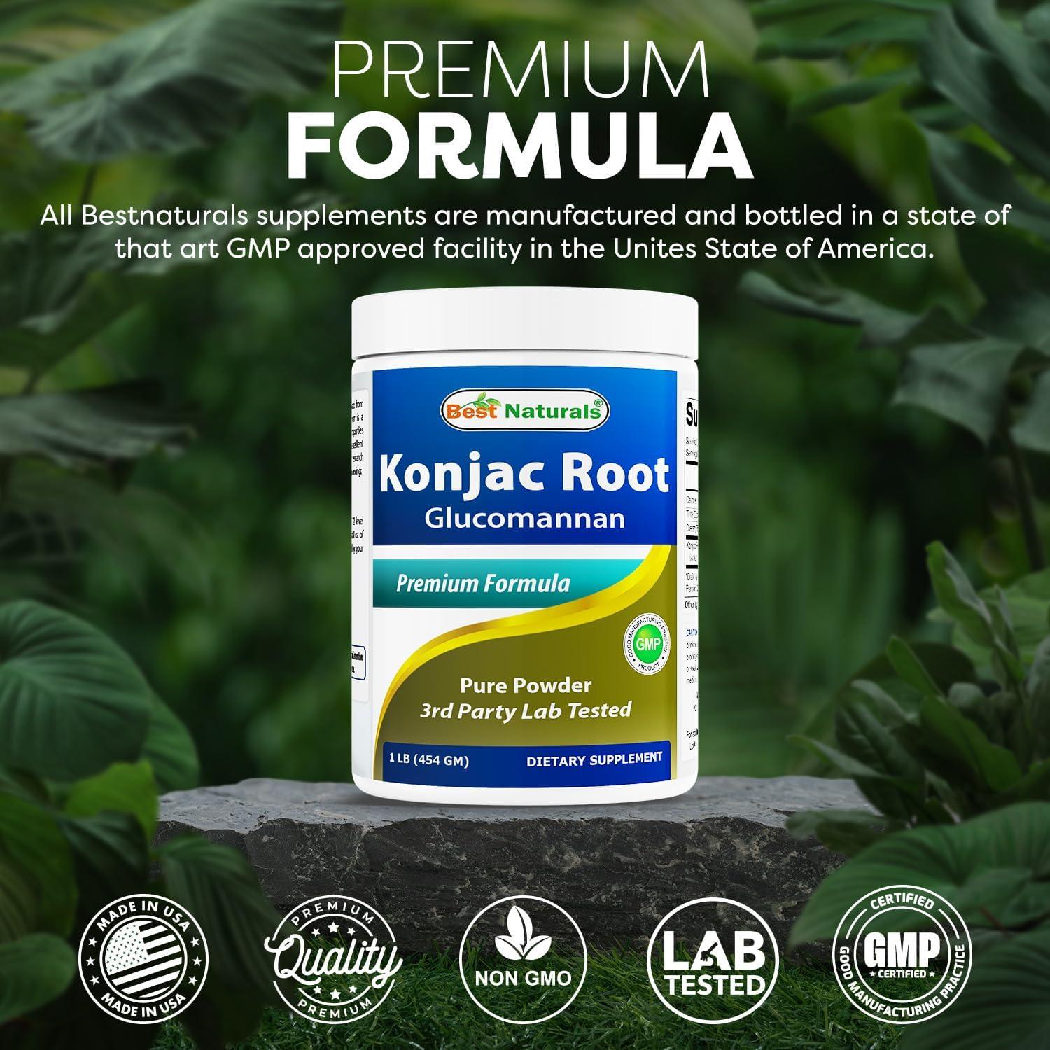 Glucomanano Konjac 2000mg Mejores Naturales 908g - 2 Paquetes