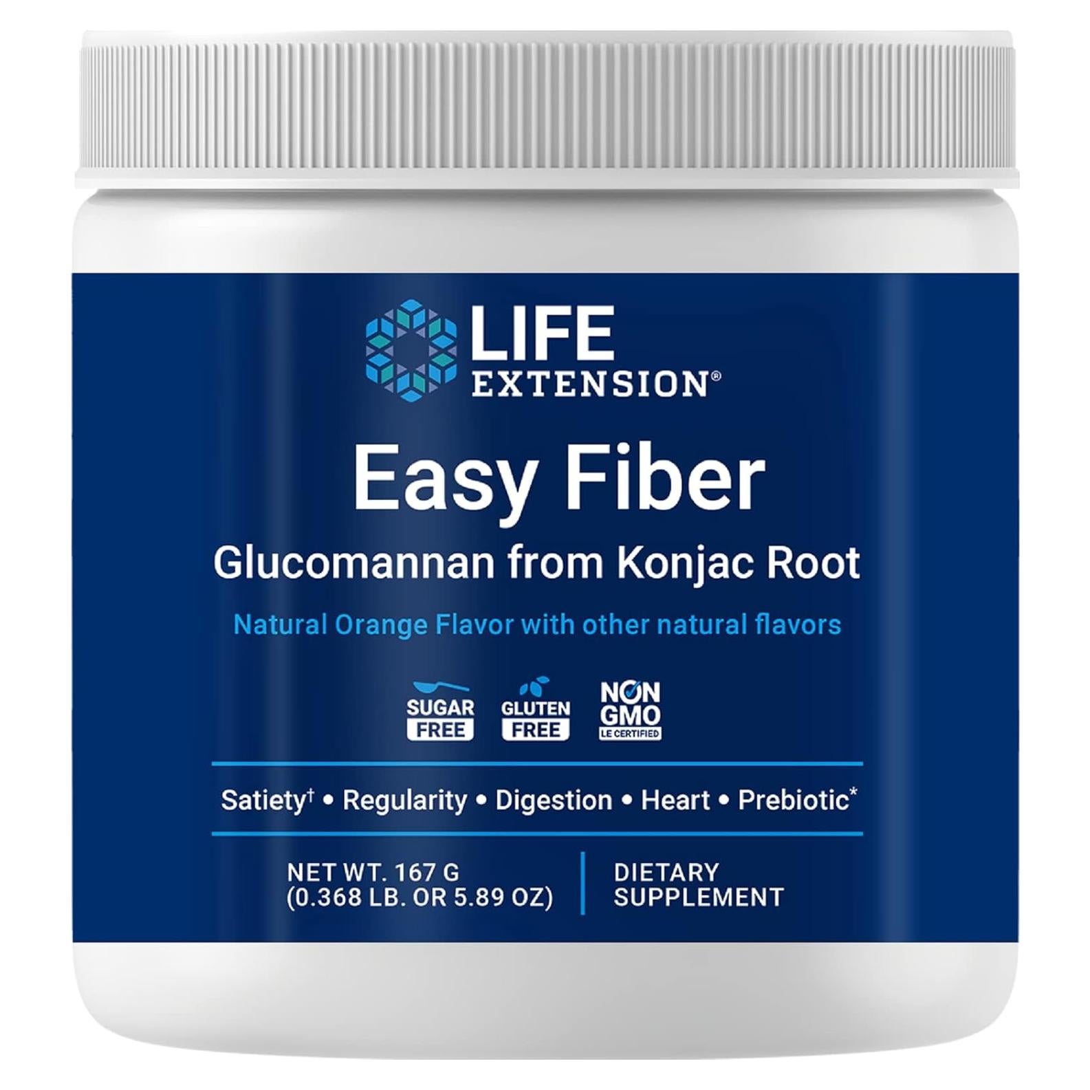Suplemento de Fibra Glucomanano Life Extension 167g