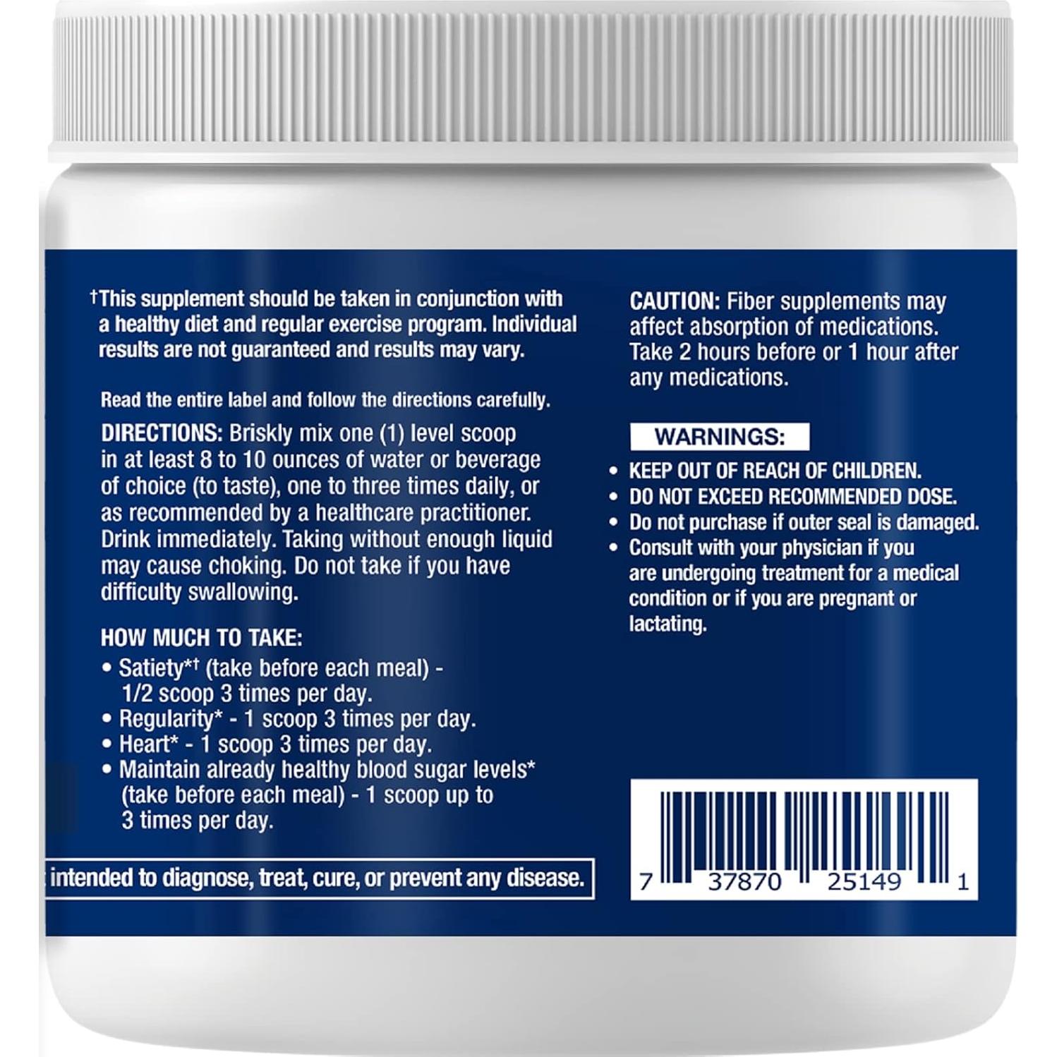 Suplemento de Fibra Glucomanano Life Extension 167g