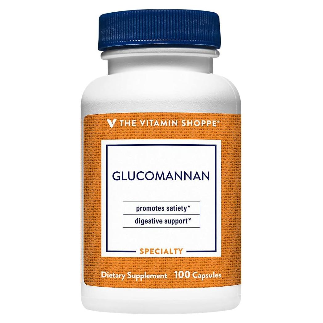 Glucomannan The Vitamin Shoppe 100 Cápsulas 1.99g Fibra