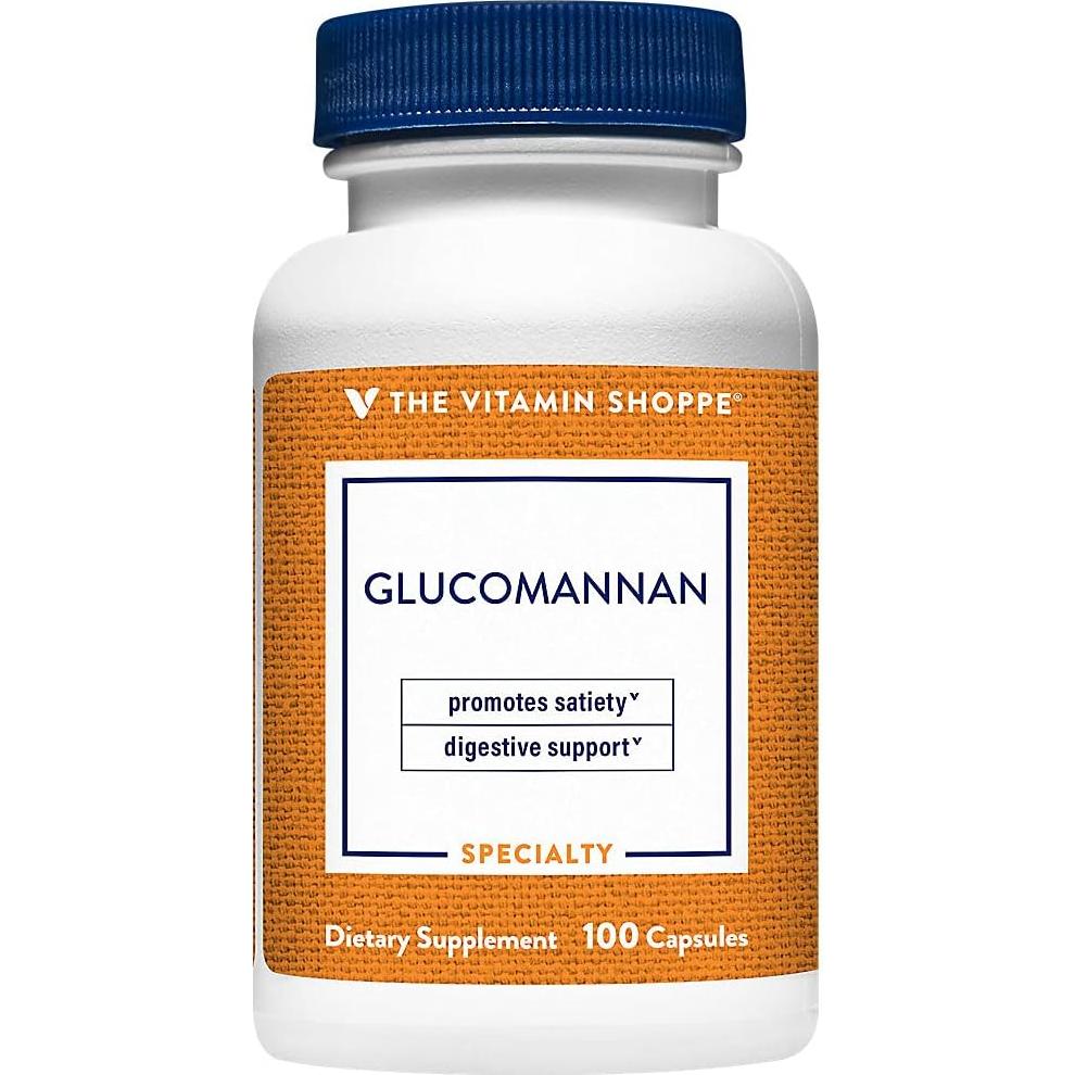 Glucomannan The Vitamin Shoppe 100 Cápsulas 1.99g Fibra