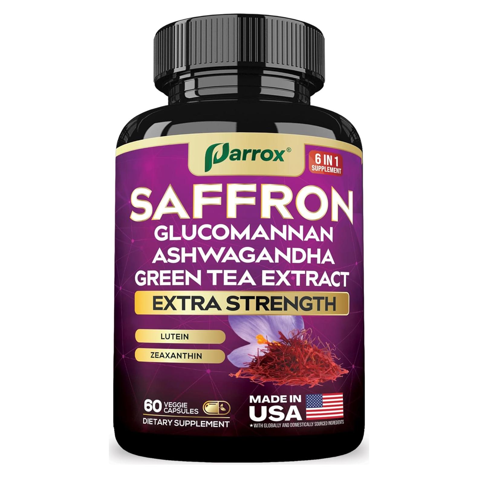 Suplemento Parrox 6 en 1 con Azafrán y Glucomanano - 60 Cápsulas