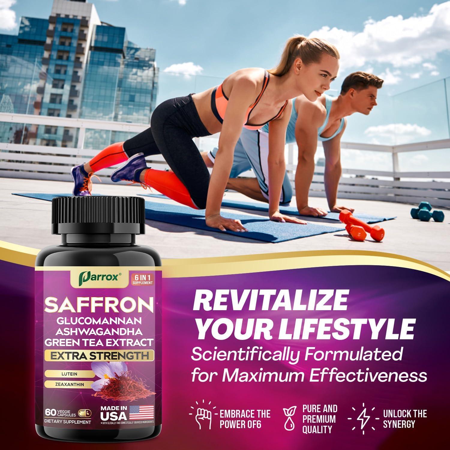 Suplemento Parrox 6 en 1 con Azafrán y Glucomanano - 60 Cápsulas