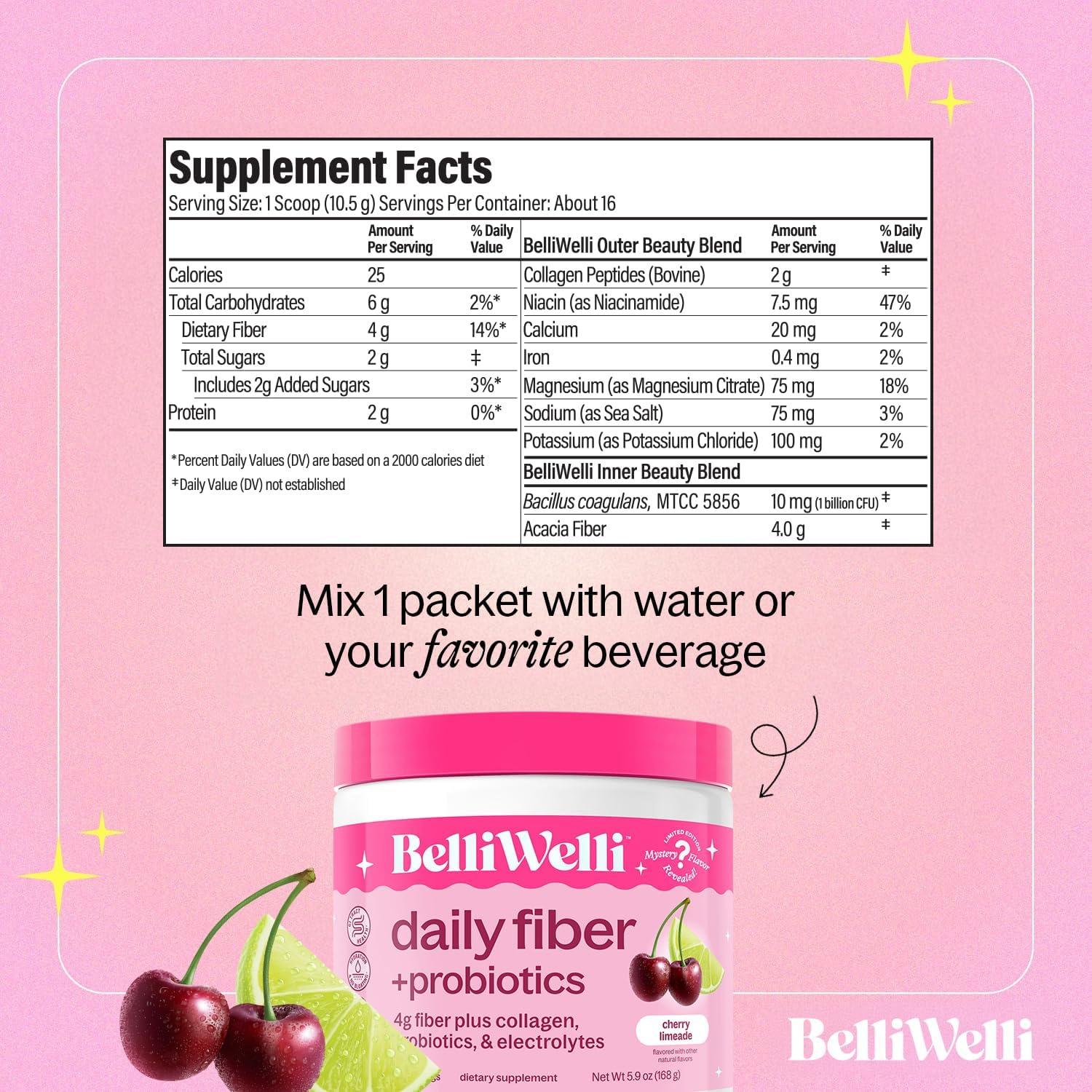 Suplemento de Fibra Belli Welli 248g - Acacia Orgánica y Colágeno