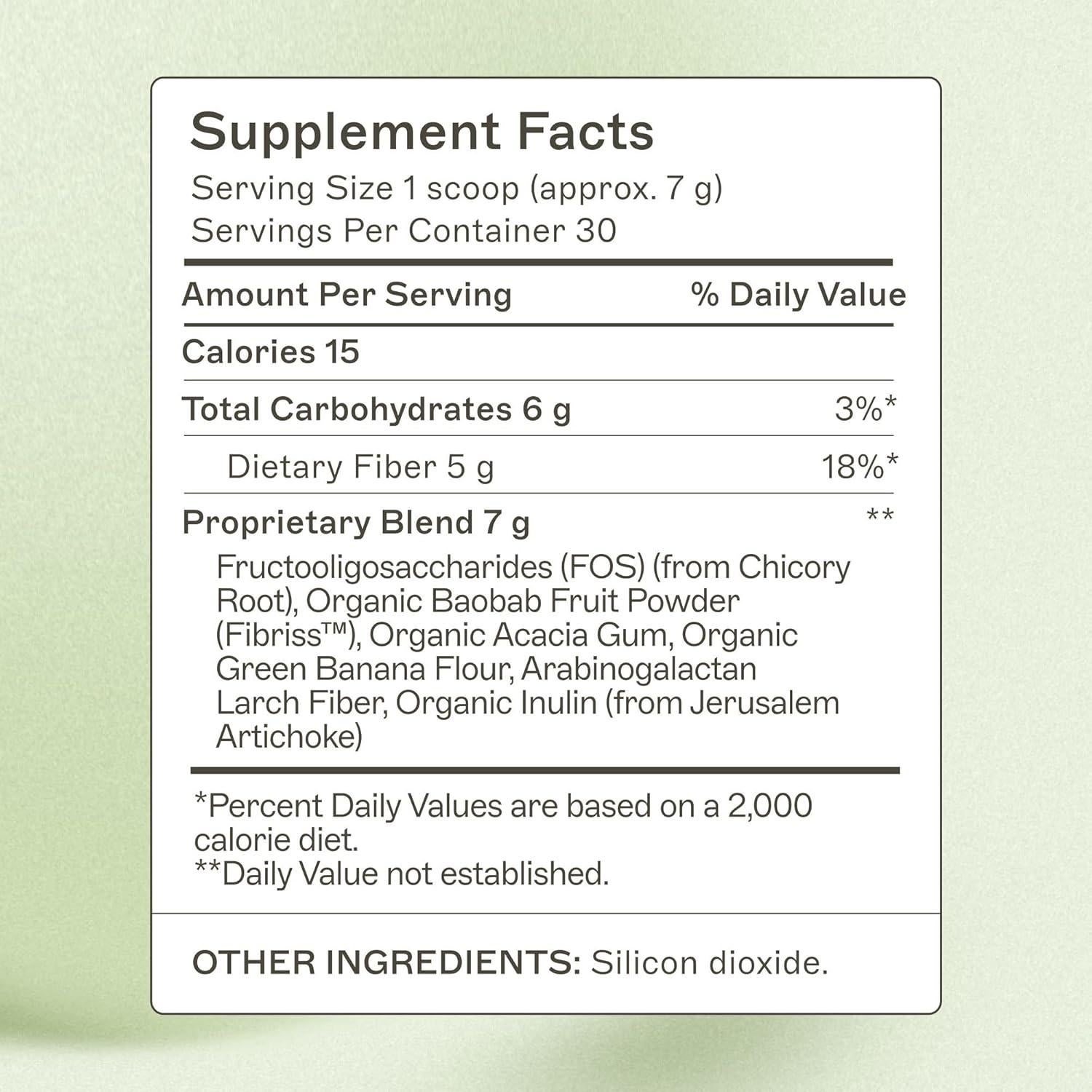 Polvo de Fibra Prebiótica Amy Myers MD - 30 Porciones - Orgánico