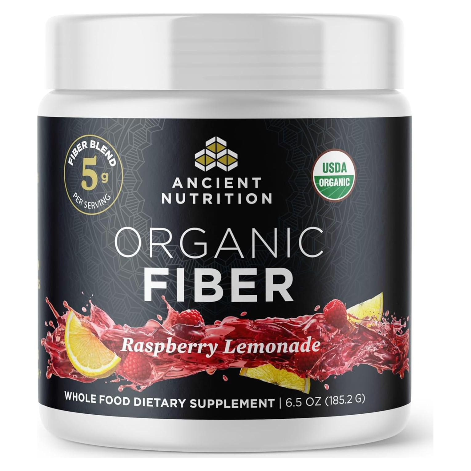 Polvo de Fibra Orgánica Nutrición Antigua 190 g Limonada Frambuesa