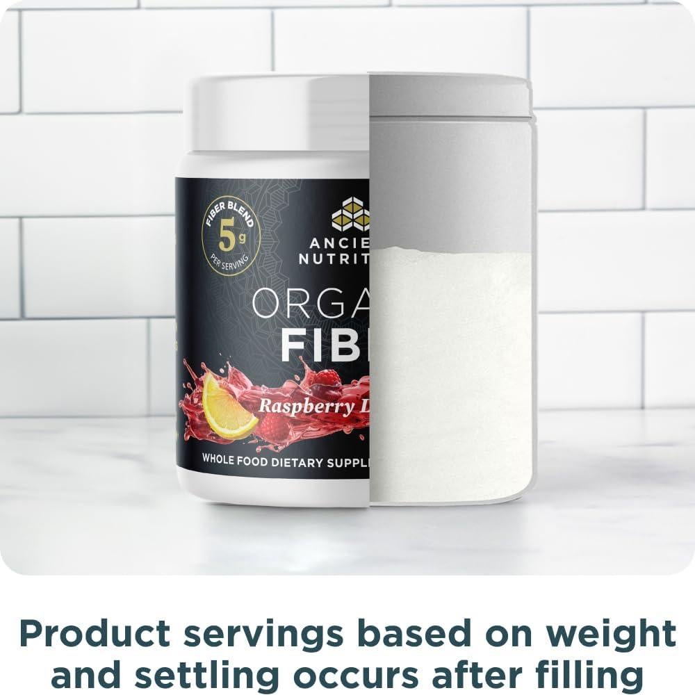 Polvo de Fibra Orgánica Nutrición Antigua 190 g Limonada Frambuesa