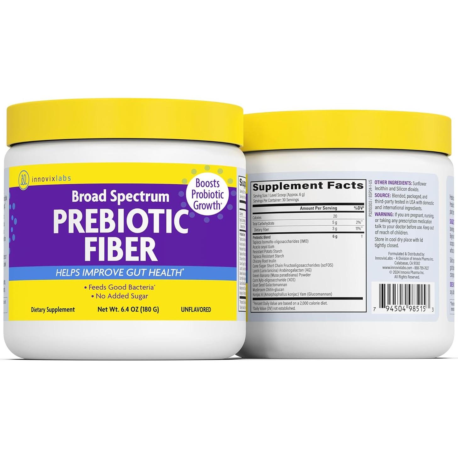 Polvo de Fibra Prebiótica InnovixLabs 180g - Salud Digestiva